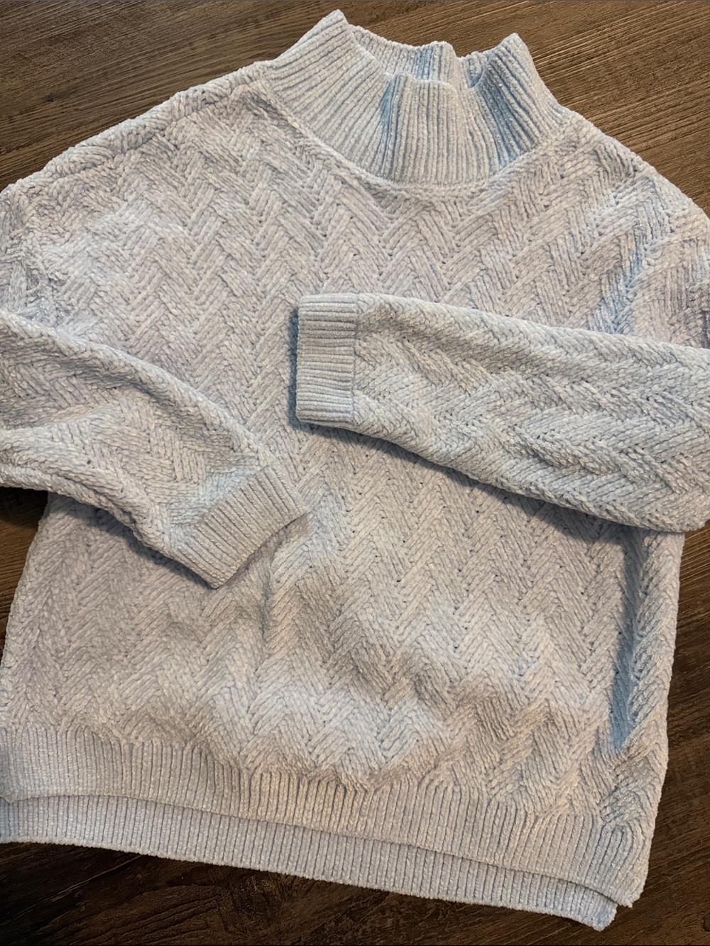 OshKosh B'gosh Light Gray Cable Mock Neck Sweater